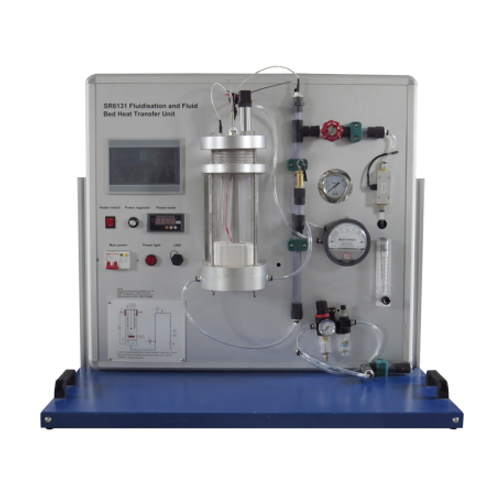 Unité de fluidisation et de transfert de chaleur en lit fluidisé Équipement de formation professionnelle Équipement d'expérimentation de transfert thermique