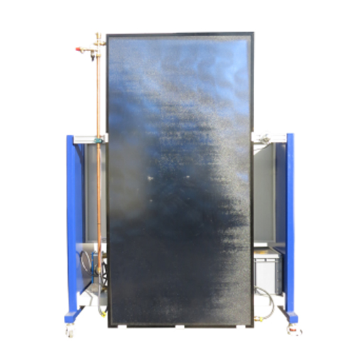 Renewable Energy Hot Water Production: Solar Water Heater Flat Collector On Roof Educational Equipment Renewable Training Equipment