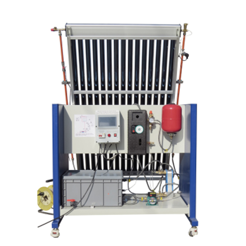 Renewable Energy Hot Water Production: Thermosyphon Solar Water Heater Vacuum Tube Sensor On Metal Frame Teaching Equipment Green Energy Training Equipment