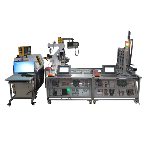 Sistema de fabricação flexível com sistema de produto modular de equipamento de ensino CNC