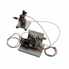 Elektropneumatik-Kit – Durchflussregelung in einer pneumatischen Leitung. Lehrmittel, pneumatische Trainingswerkbank
