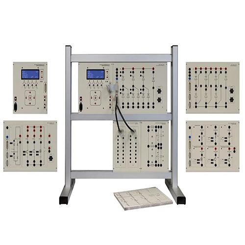 Modulares System zum Studium von Leistungsgeräten und Gleichrichterschaltungen. Lehrmittel. Trainingsgeräte für die Elektronik.