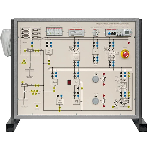 Untersuchung von Schutzeinrichtungen für Sicherheit und Kontinuität der elektrischen Energie. Berufsbildungsgeräte. Elektrotechnische Ausbildungsgeräte.