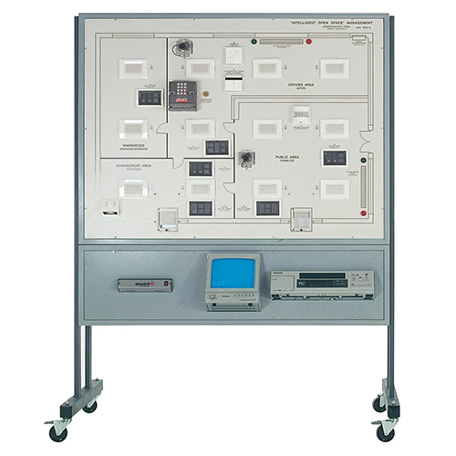 Sistemas De Prevención Eléctrica En Un Patio De Edificio Equipo Didáctico Panel De Entrenamiento Eléctrico