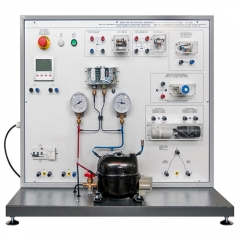 Banc d'étude des composants électriques dans les installations de réfrigération Équipement didactique pour formateurs en réfrigération