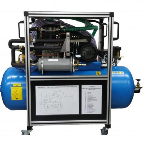 Two Stage Compressor Test Set Didactic Equipment Vocational Education Equipment Fluid Lab Equipment