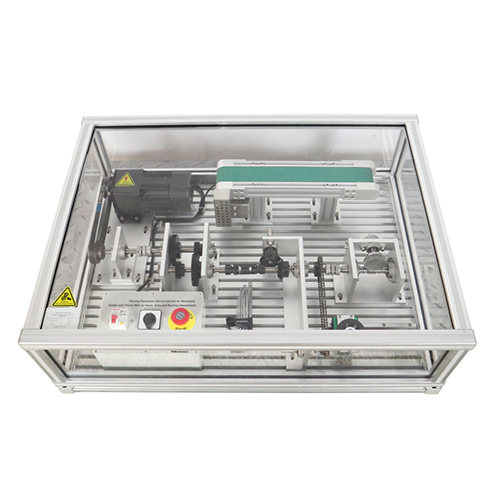 Equipamento de formação (kit de bancada) para o projeto e teoria de máquinas com todas as engrenagens. Acessórios para correias e rolamentos. Equipamento didático. Equipamento para o ensino profissional. Equipamento para treino mecânico.