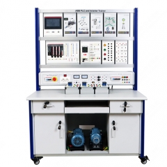 Equipamento didático para treinamento em PLC e inversores ABB, equipamento para educação profissional, equipamento para treinamento em eletricidade.