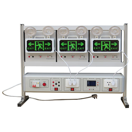Equipamento de ensino do instrutor de sistemas de iluminação de emergência Equipamento de treinamento de automação de edifícios educacionais