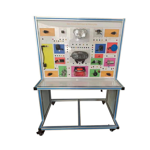 Equipamento didático de bancada para circuitos elétricos de motocicletas, equipamentos para educação profissional, equipamentos para treinamento automotivo.