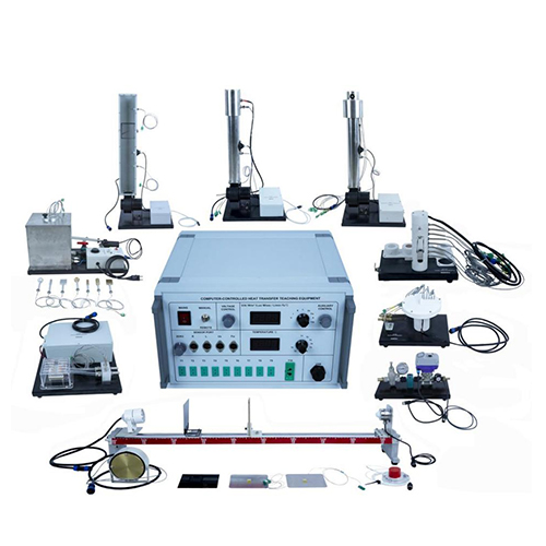 Equipamentos didáticos para ensino de transferência de calor controlados por computador, equipamentos para formação profissional, equipamentos para laboratório térmico.