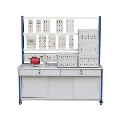 Bancada de treinamento para estabilizadores monofásicos e trifásicos, equipamento didático, equipamento para treinamento profissional, equipamento para treinamento em eletricidade.
