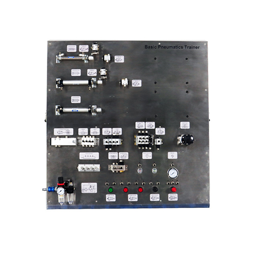 Equipamento didático para treinamento básico em pneumática, equipamento para educação profissional, equipamento para treinamento em mecatrônica.