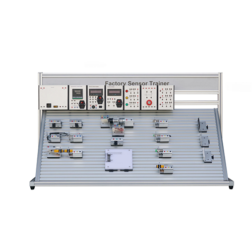 Equipamento didático para treinamento em sensores de fábrica, equipamento para educação profissional, equipamento para treinamento em mecatrônica.