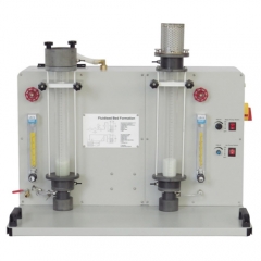 Equipo didáctico para la formación de lechos fluidizados, equipo para formación profesional, equipo para laboratorio de fluidos