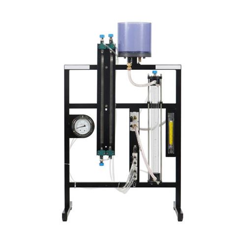 Equipamento didático para fluxo através de camadas de partículas, equipamento para formação profissional, equipamento para laboratório de fluidos.