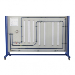 配管、エルボ、バルブの圧力損失を学習するための教育用ベンチ 教育機器 職業教育機器 流体実験機器