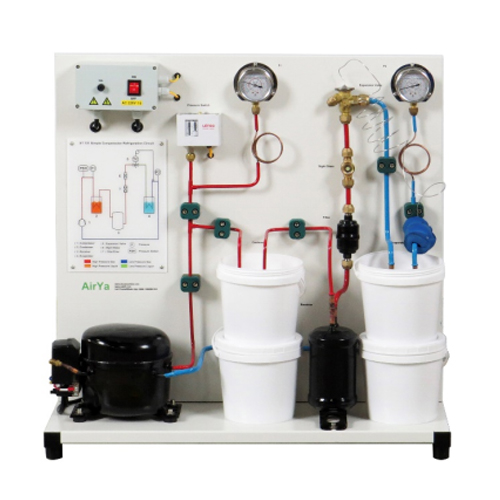 Simple Compression Refrigeration Circuit Didactic Equipment School Educational Equipment Air Conditioner Trainer