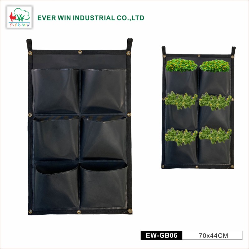 Vertical hanging outdoor wall flowerpot
