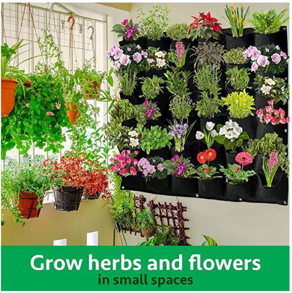 Vertical hanging outdoor wall flowerpot