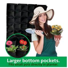 Vertical hanging outdoor wall flowerpot