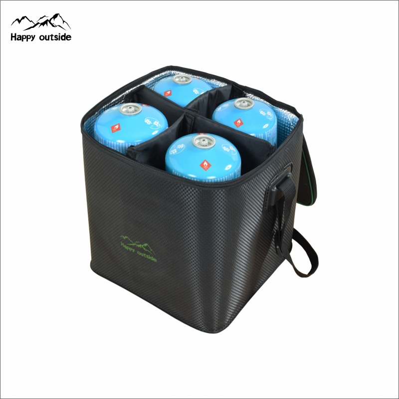 Happy outside Outdoor Gas Tank Storage bag Large capacity anti-collision tableware stove gas tank storage bag