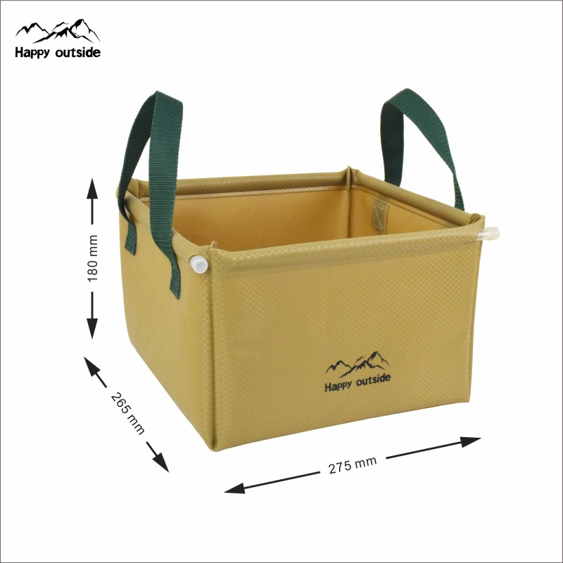 Happy outside Foldable birdbine Portable Travel bucket Travel Wash Basin Camping car wash vegetables laundry basin
