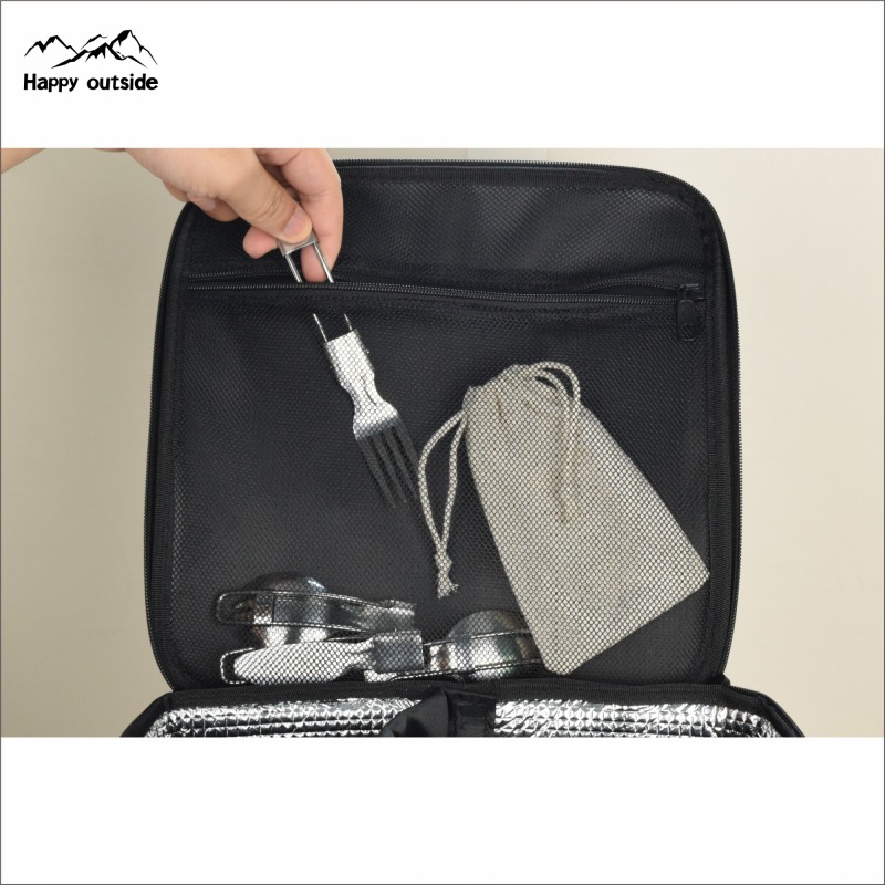 Happy outside Outdoor Gas Tank Storage bag Large capacity anti-collision tableware stove gas tank storage bag