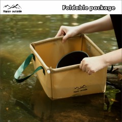 Happy outside Foldable birdbine Portable Travel bucket Travel Wash Basin Camping car wash vegetables laundry basin