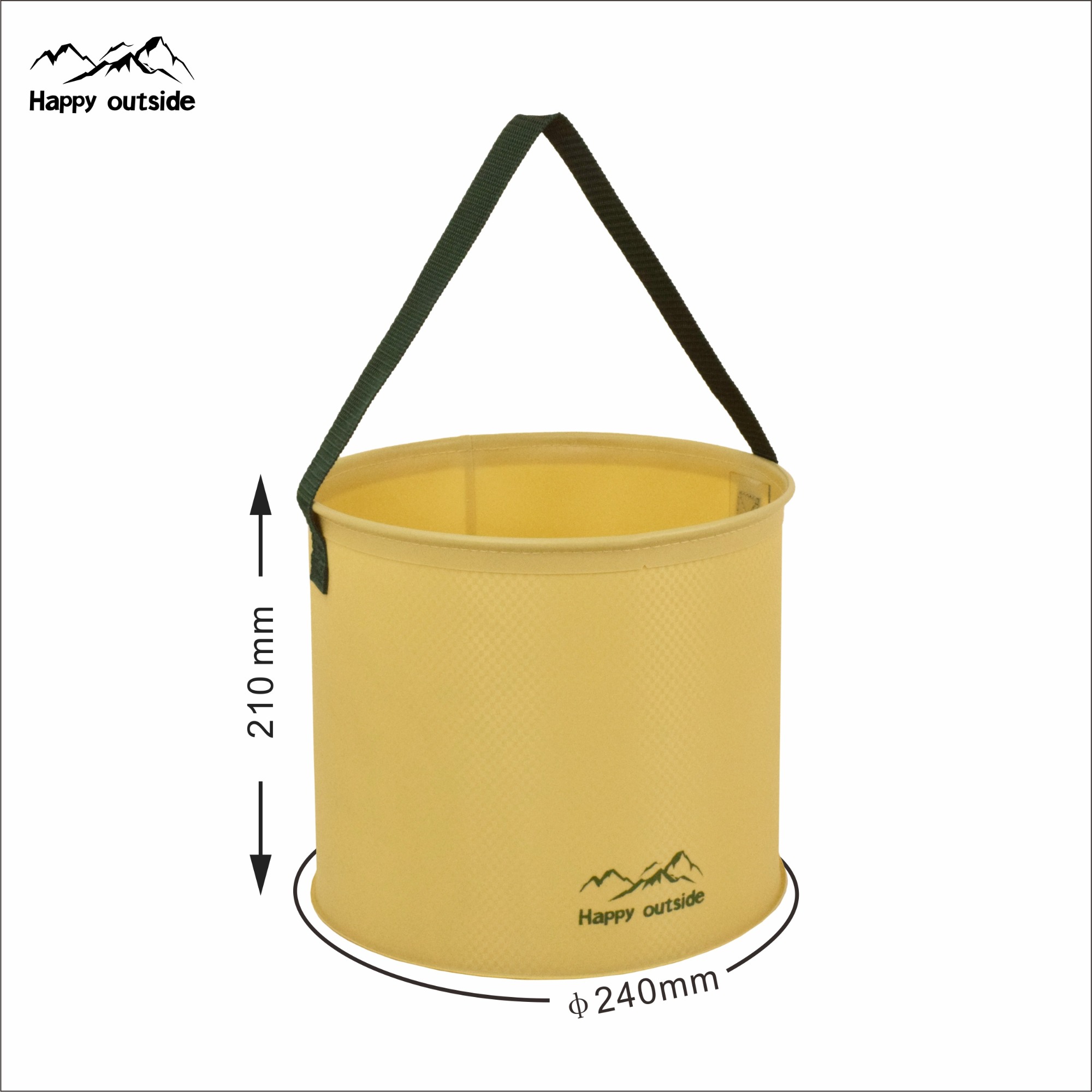 Happy outside Foldable round bucket for outdoor camping