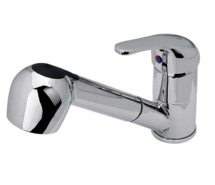 Model: KD-0208, Single Handle Kitchen Sink Faucet With Pull Out Sprayer