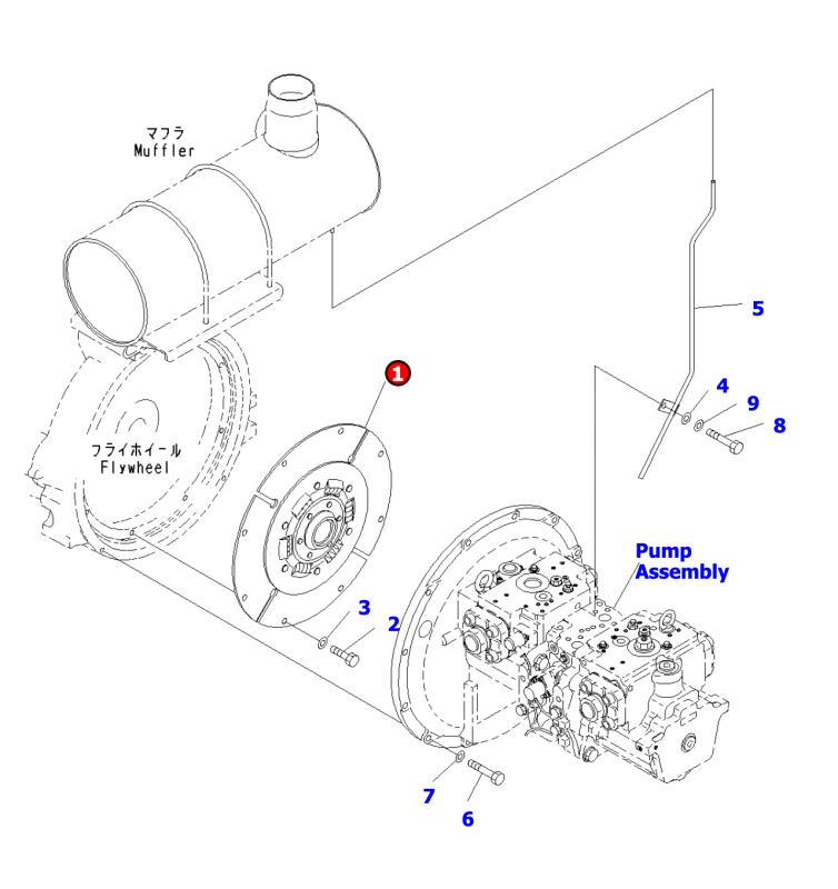 PC300-8 Kupplung 207-01-71310 KUPPLUNG Komatsu Bagger Ersatzteile