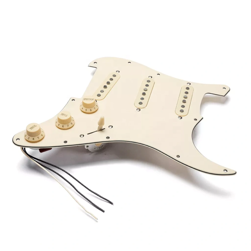 High-quality Electric Guitar Prewired SSS Pickguard with vintage wiring and hand wound vintage pickups CTS pots White