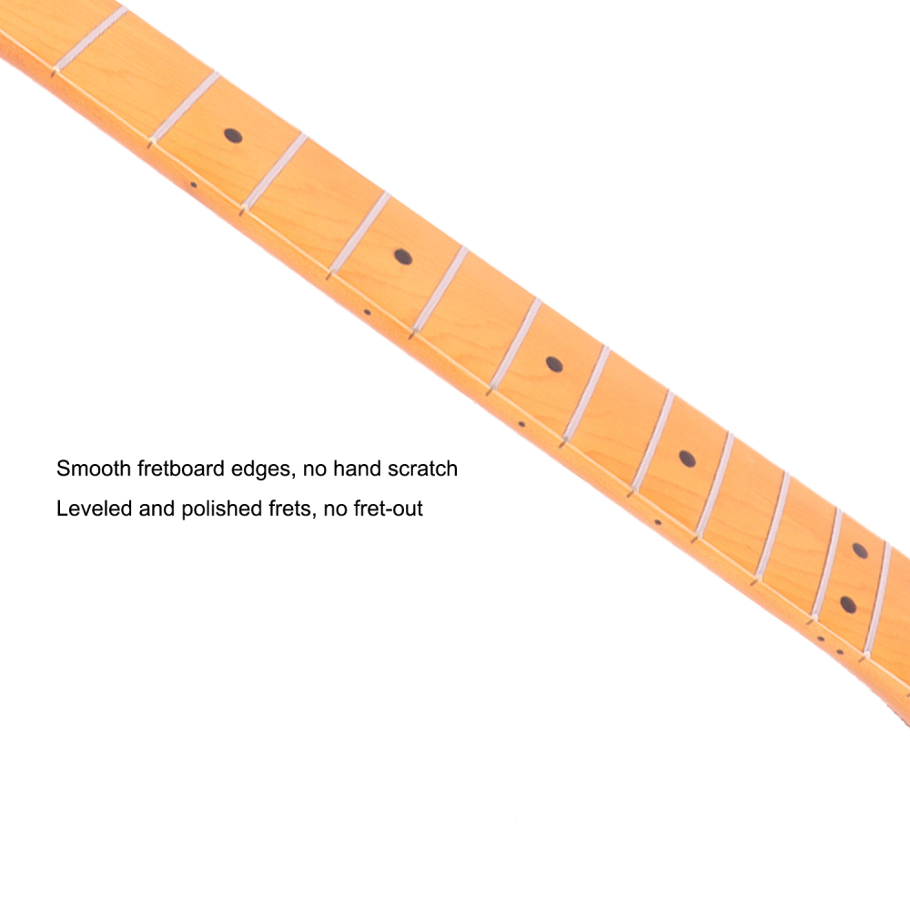 Stratocaster Guitar Neck Maple Neck 9.5" Radius 8 mm Holes 21 Frets Satin Finish