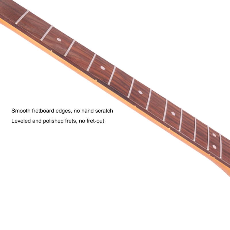 Stratocaster Guitar Neck Rosewood Fretboard Maple Neck 9.5" Radius 8 mm Holes 21 Frets Satin Finish