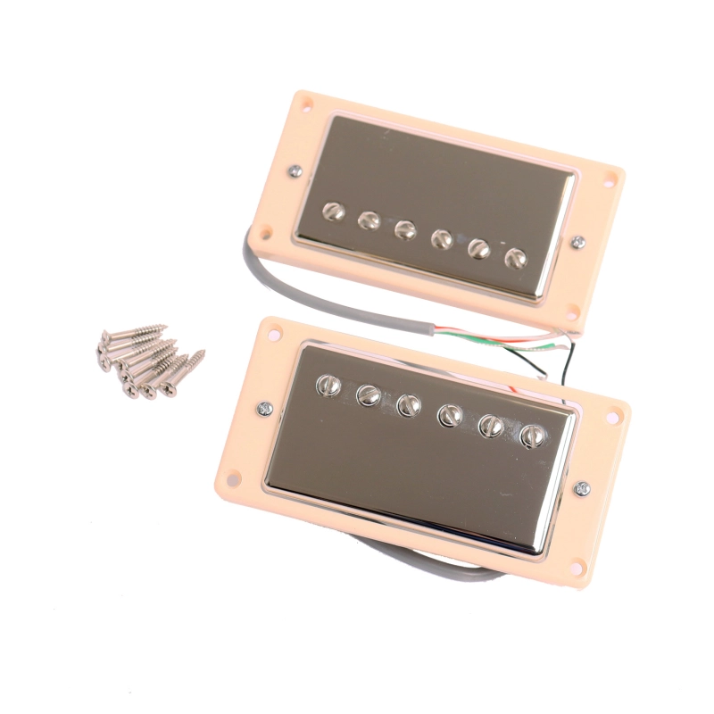 LP PAF 59s Humbucker Alnico V Guitar Pickups Cream Chrome