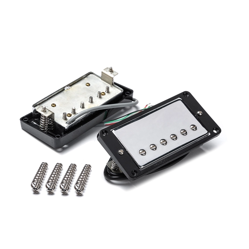 LP PAF 57s Humbucker Alnico V Guitar Pickups Black Chrome
