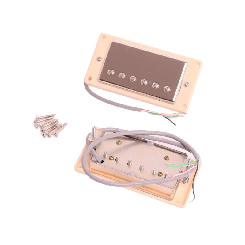 LP PAF 59s Humbucker Alnico V Guitar Pickups Cream Chrome