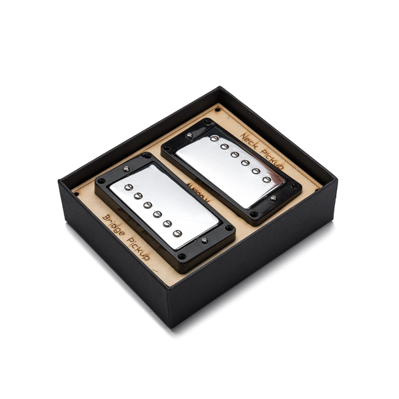 LP PAF 57s Humbucker Alnico V Guitar Pickups Black Chrome