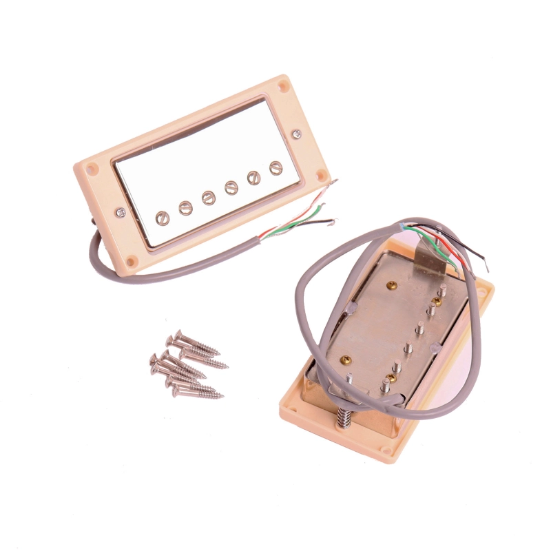 LP PAF 59s Humbucker Alnico V Guitar Pickups Cream Chrome