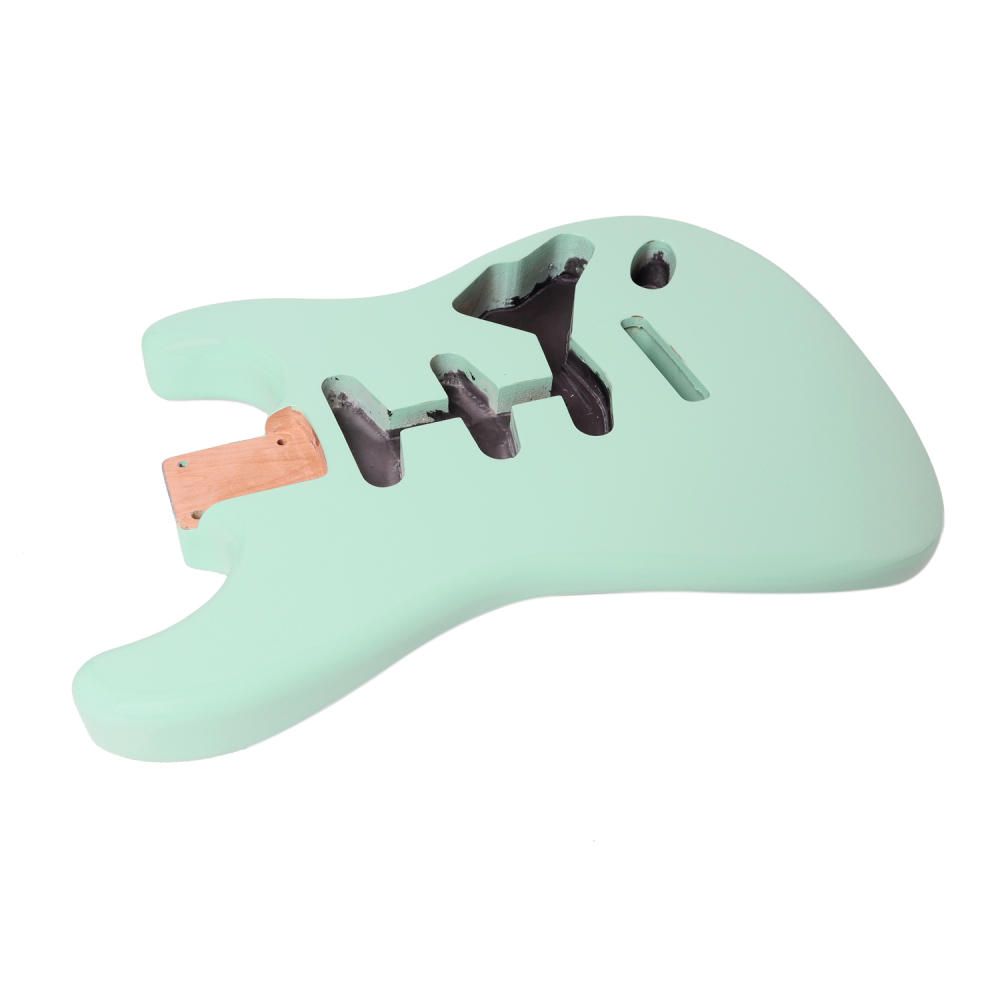 American Alder Electric Guitar Body Stratocaster SSS Surf Green Color