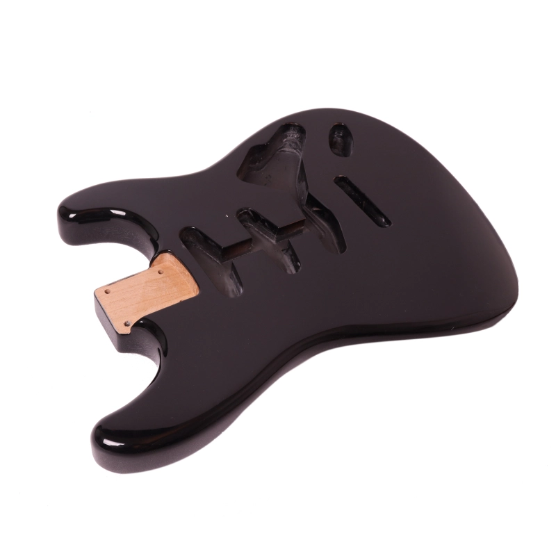 American Alder Electric Guitar Body Stratocaster SSS Black Color