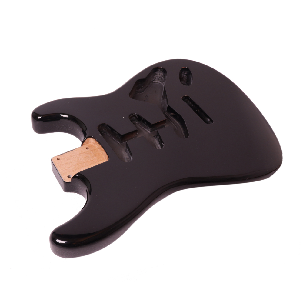 American Alder Electric Guitar Body Stratocaster SSS Black Color