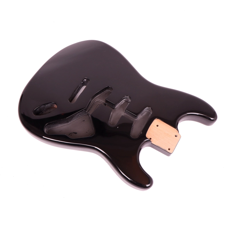 American Alder Electric Guitar Body Stratocaster SSS Black Color