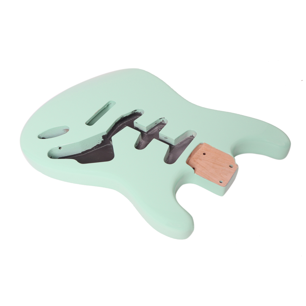American Alder Electric Guitar Body Stratocaster SSS Surf Green Color