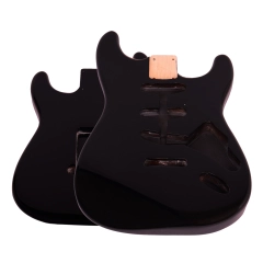 Roasted Poplar Electric Guitar Body Stratocaster SSS Black Color
