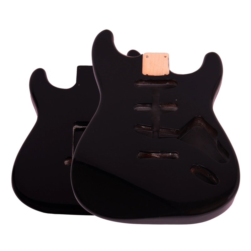 American Alder Electric Guitar Body Stratocaster SSS Black Color