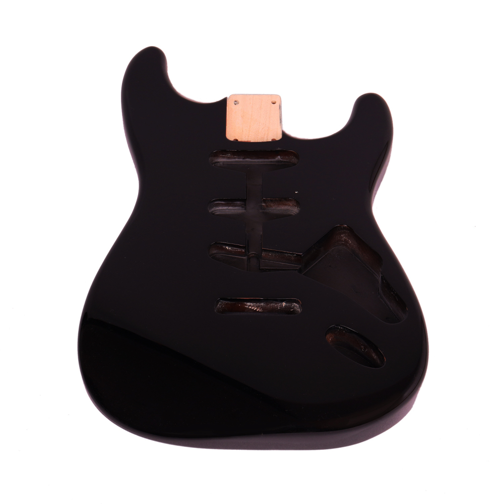 American Alder Electric Guitar Body Stratocaster SSS Black Color