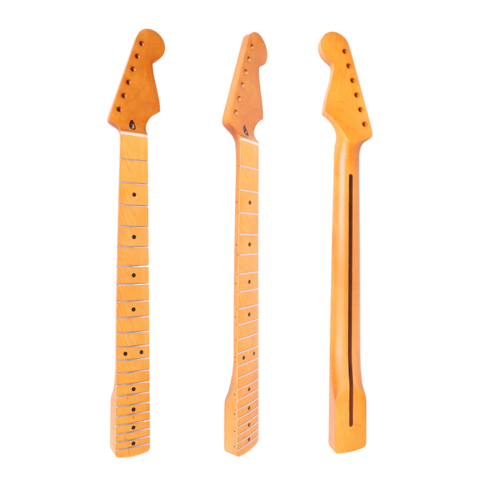 Stratocaster Guitar Neck Maple Neck 9.5" Radius 8 mm Holes 21 Frets Satin Finish