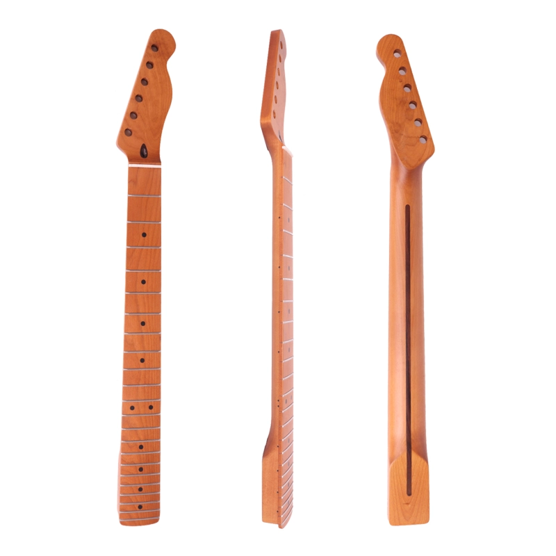 Telecaster Guitar Neck Roasted Maple Neck 12" Radius 10 mm Holes 22 Frets Satin Finish